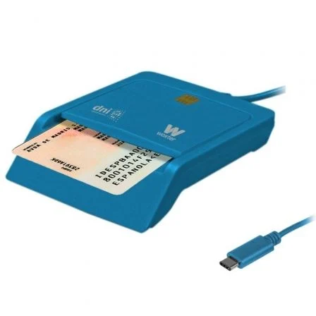 Woxter (Excepto Tablets) Lector de Dni y Tarjetas Woxter PE26-197/ USB Tipo-C Azul