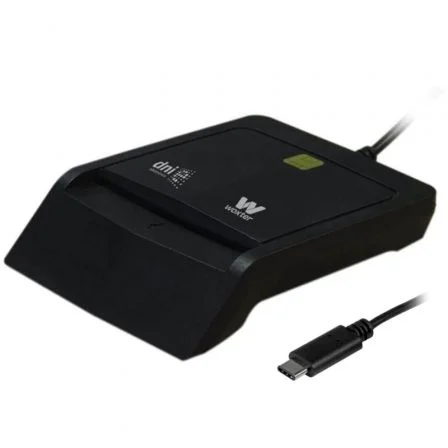 Woxter (Excepto Tablets) Lector de Dni y Tarjetas Woxter PE26-200/ USB Tipo-C Negro