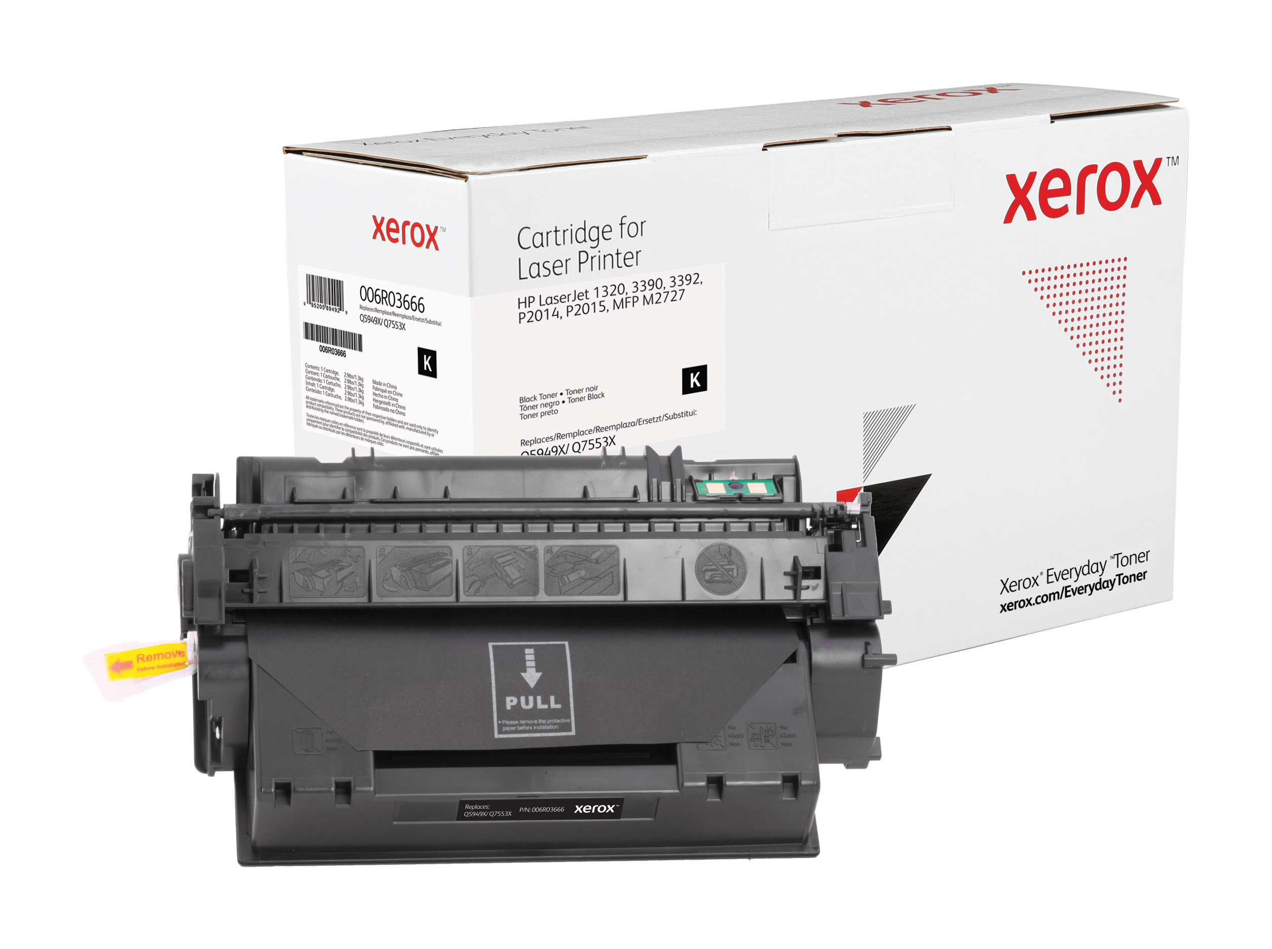 HP Tóner compatible Xerox 006R03666 compatible con Q5949X/Q7553X/ 6000 páginas Negro