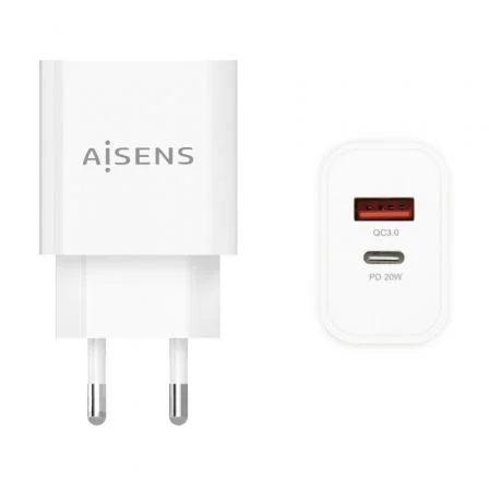 Aisens de Pared A110-0681/ 1xUSB Tipo-C/ 1xUSB/ 20W