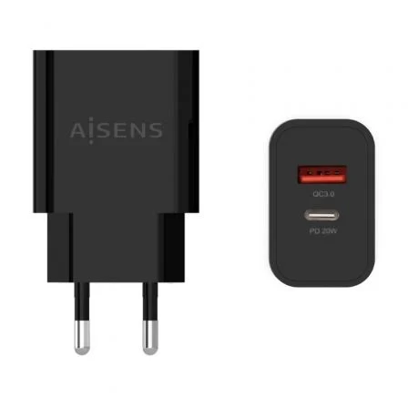 Aisens de Pared A110-0682/ 1xUSB Tipo-C/ 1x USB/ 20W