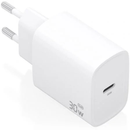 Aisens de Pared GaN A110-0950/ 1xUSB Tipo-C/ 30W Blanco