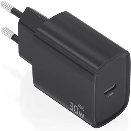 Aisens de Pared GaN A110-0951/ 1xUSB Tipo-C/ 30W Negro