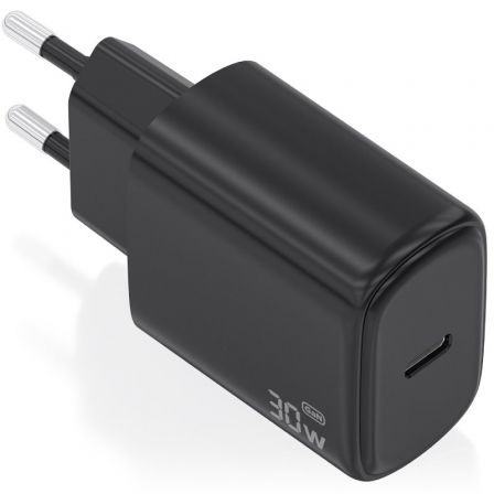 Aisens de Pared GaN A110-0976/ 1xUSB Tipo-C/ 30W Negro