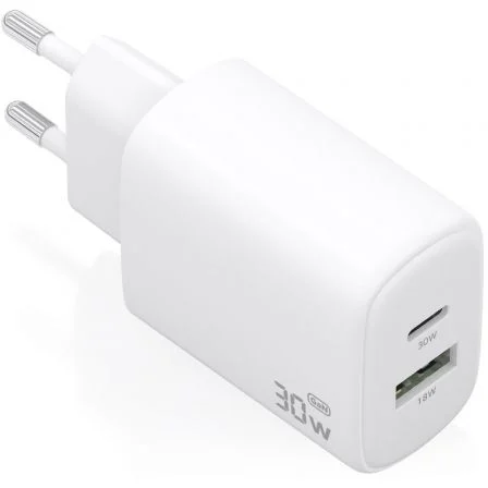 Aisens de Pared GaN A110-0977/ 1xUSB Tipo-C/ 1xUSB/ 30W Blanco