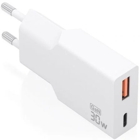 Aisens de Pared GaN A110-1002/ 1xUSB Tipo-C/ 1xUSB/ 30W Blanco