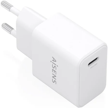 Aisens de Pared GaN A110-1023/ 1xUSB Tipo-C/ 20W Blanco