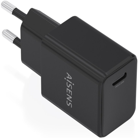 Aisens de Pared GaN A110-1024/ 1xUSB Tipo-C/ 20W Negro