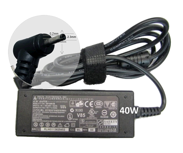 Cargador compatible para portátil ASUS 40W 19V 2.1A 2.5x0.7 mm Dayma