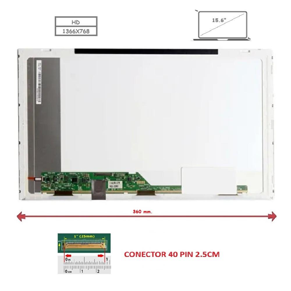 Pantalla compatible para portátil LED 15.6\" 40 Pines HD