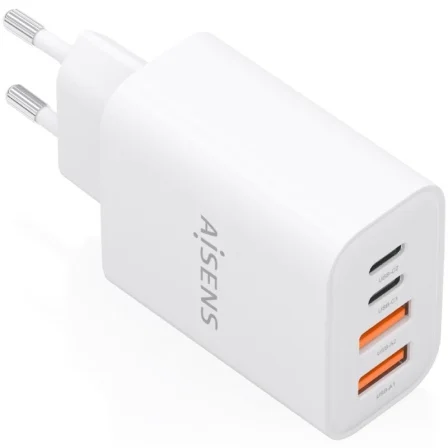 Aisens de Pared GaN A110-1027/ 2xUSB Tipo-C/ 2xUSB/ 32W Blanco