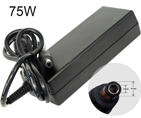Cargador compatible para portátil TOSHIBA 75W 15V 5A 6.3x3.0 mm