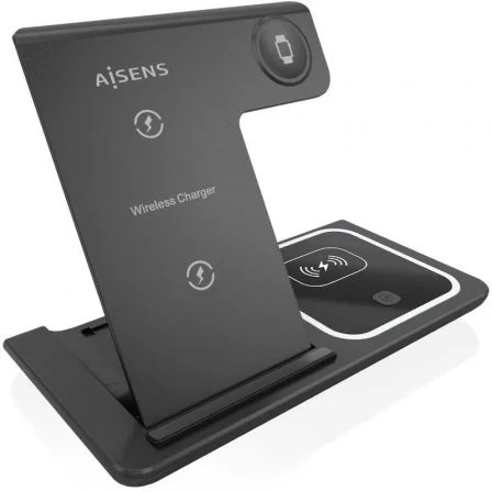 Aisens Base de carga Inalámbrica ASCH-15W3WC043-BK/ 15W