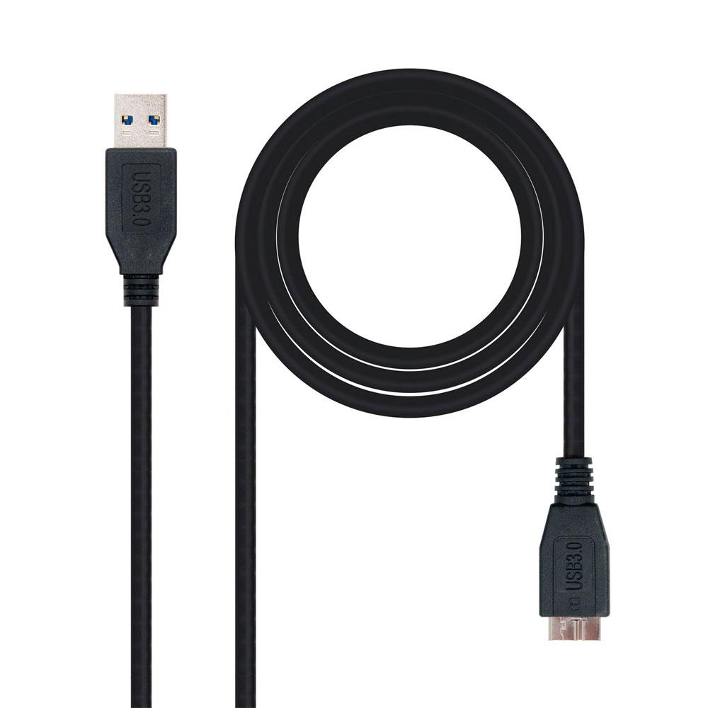 Cable USB 3.0 a Micro USB 3.0 Tipo B  M/M / 2m / Nanocable 10.01.1102-bk
