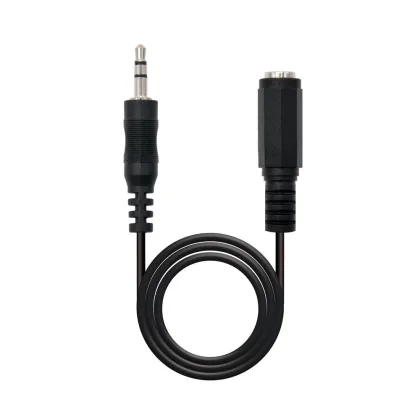 Nanocable audio jack - 3.5m a jack - 3.5h 5m - macho - hembra negro