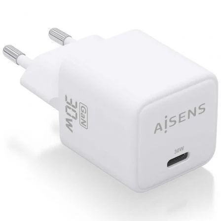 Aisens de Pared GaN ASCH-30W1P035-W/ 1xUSB Tipo-C/ 30W