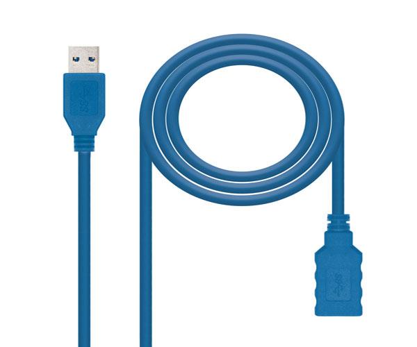 Cable prolongador USB 3.0 M/H  2m  Nanocable 10.01.0902-bl Azul