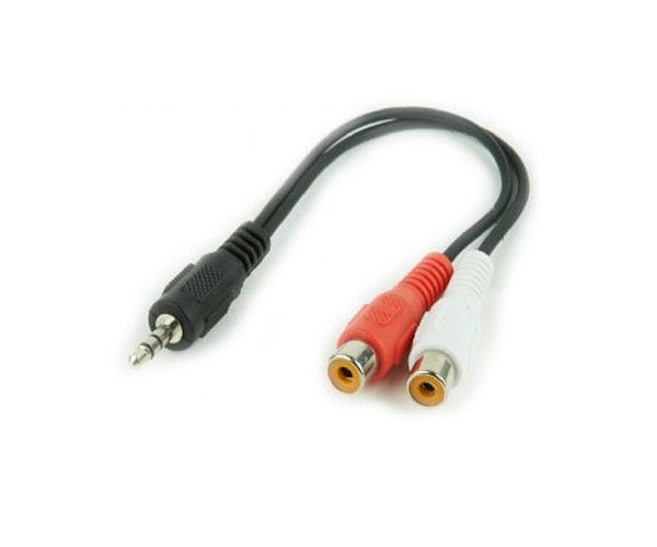 Cable Jack 3.5mm macho a 2 rca hembra 20cm  cca-406