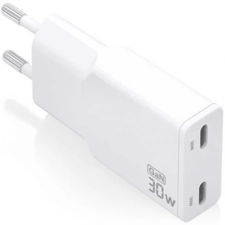 Aisens de Pared GaN ASCH-30W2P048-W/ 2xUSB Tipo-C/ 30W Blanco