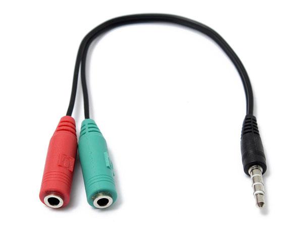 Adaptador Jack 3.5mm  auricular + Microfono m/h-h / ps4 / smartphones / cca-417 Negro