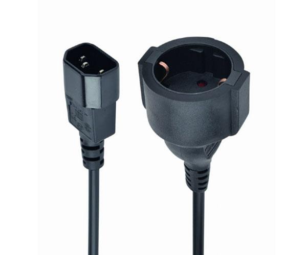Cable adaptador de alimentacion (C14 macho a Schuko hembra ) / 16a / 15cm / PC-SFC14M-01