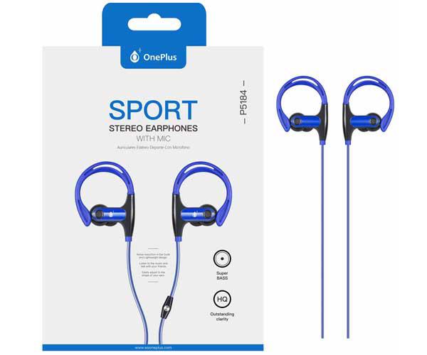 Auriculares + Micro intrauditivos sport P5184 Sunglasses Azul One+