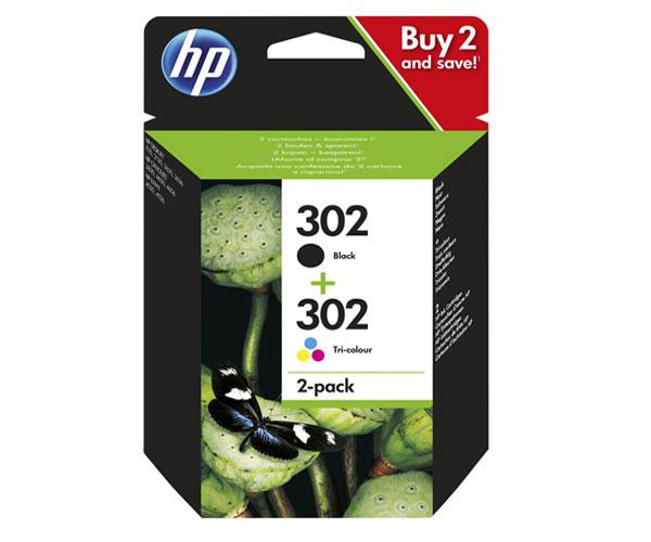 Tinta Original Hp Pack n302 Negro + Color x4d37ae