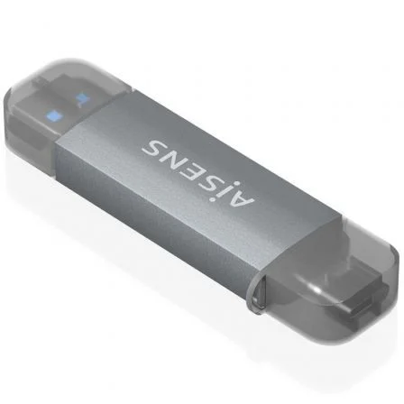 Aisens Lector de Tarjetas Externo ASCR-2AC08-GR/ USB 3.1