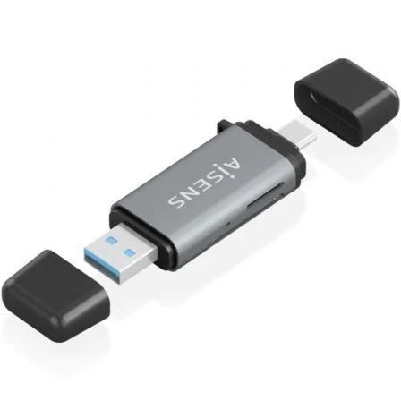 Aisens Lector de Tarjetas Externo ASCR-2AC11-GR/ USB 3.1