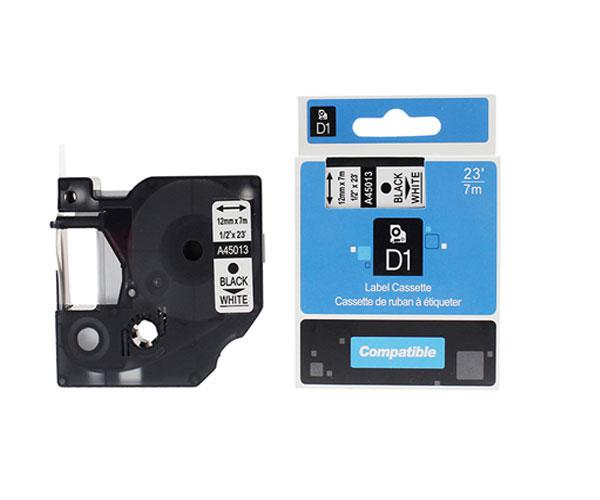 Etiquetas genéricas Dymo D1 45013 Negro / Blanco  Cinta rotuladora generica S0720530