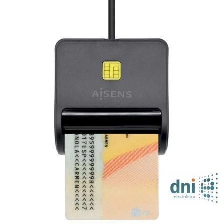 Aisens Lector de Dni ASCR-SN01-BK/ USB 2.0 Negro