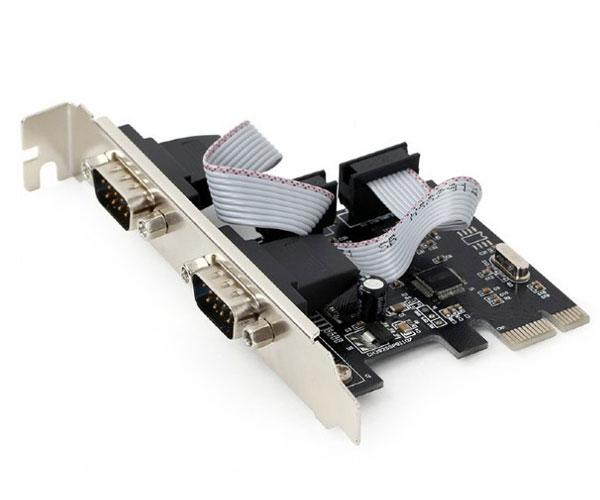 Tarjeta Pci express 2x Puertos Serie Db9 / Rs232 / Adaptador perfil bajo Gembird  SPC-22