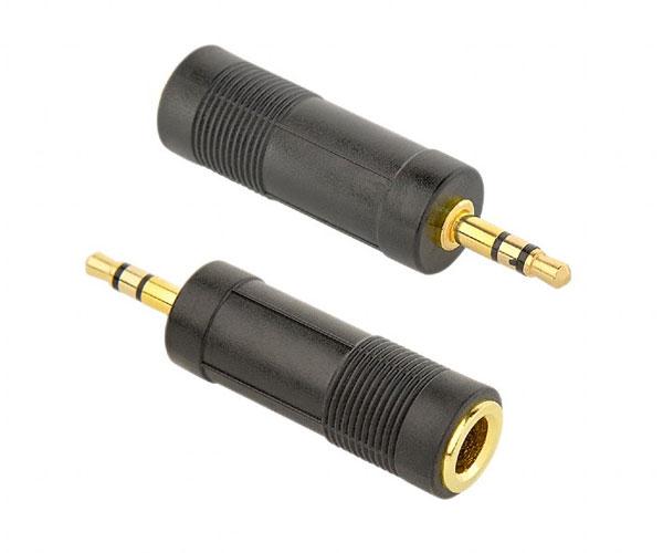 Adaptador audio estereo Jack 3.5mm Macho a Jack 6.3mm Hembra / Cablexpert  A-6.35f-3.5m