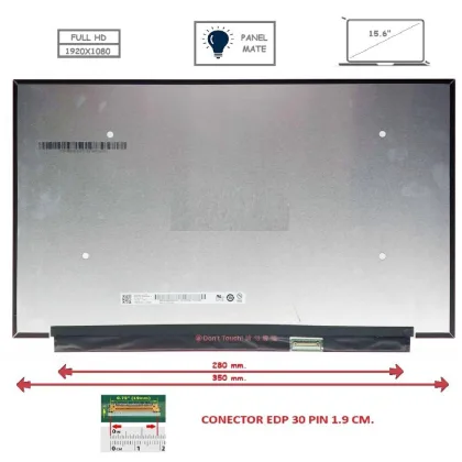 Generica Pantalla compatible para LED 15.6\" Slim 30 Pines Full HD Sin Brackets Inverter…