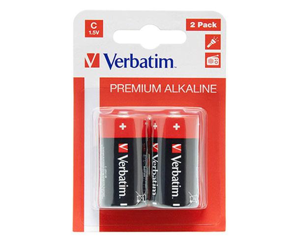 Pilas Verbatim Alcalinas Clase C / LR14 / 1.5v / Pack 2 uds / 049922-46