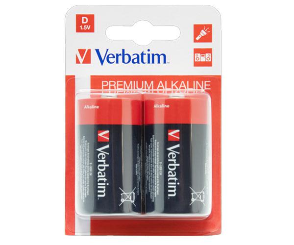 Pilas Verbatim Alcalinas D / LR20 / 1.5v / Pack 2 uds   49923