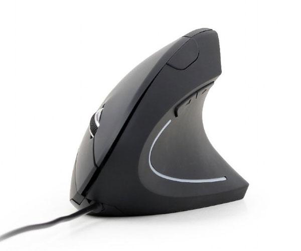 Raton óptico USB Ergonomico vertical Gembird / 6 Botones / 3200 Dpi / Negro  MUS-ERGO-01