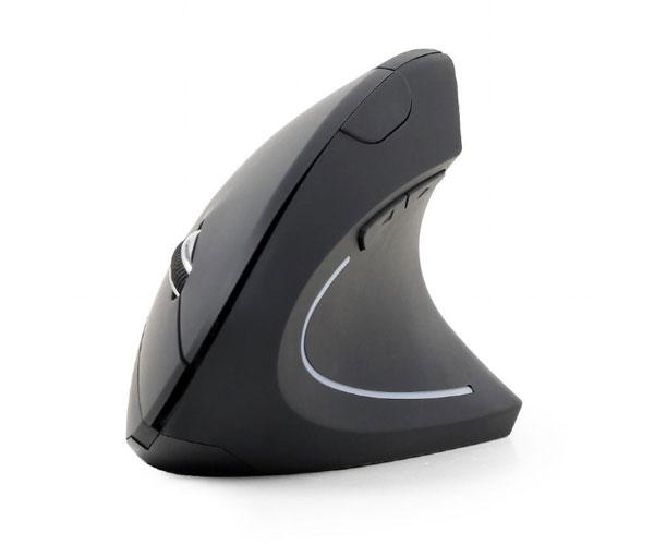 Raton óptico inalambrico ergonomico vertical Gembird / 6 Botones / Negro / MUSW-ERGO-01