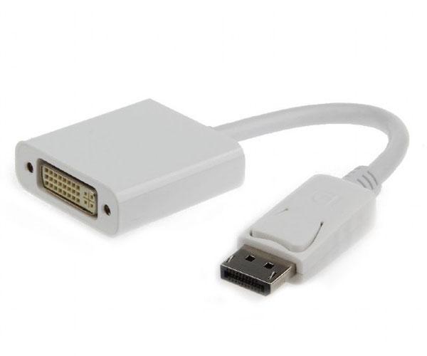 Adaptador DisplayPort Macho a DVI 24+5 Hembra / A-dpm-dvif-002-w / Blanco