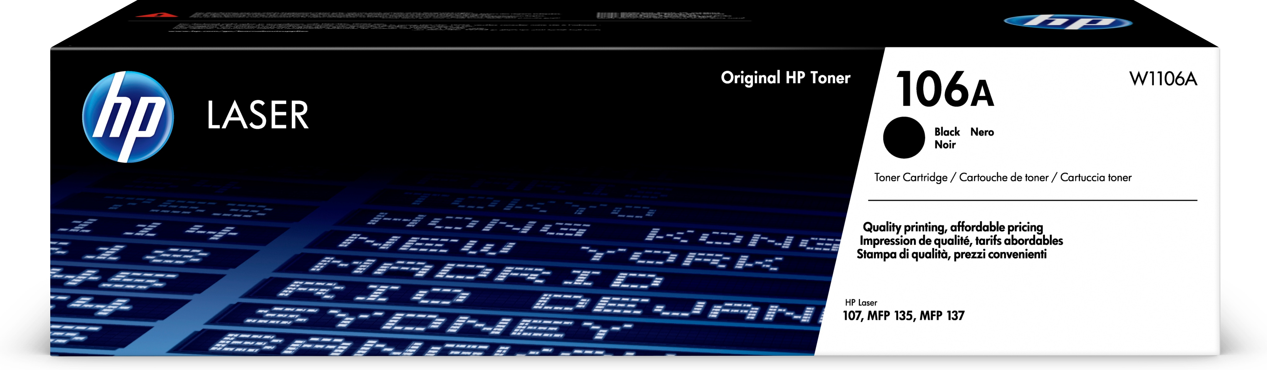 HP Laser 107a/w, Mfp 135a toner negro