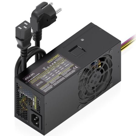Fuente de Alimentación TFX Aisens ASPC-500TFX-PSEBK/ 500W/ Ventilador 8cm