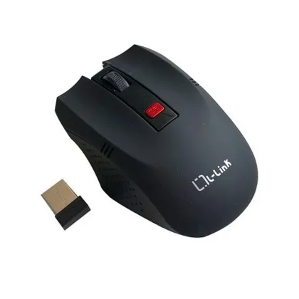 L-Link Raton inalámbrico LL-2095-N / 1600 Dpi / Ergonomico / Ambidiestro Negro