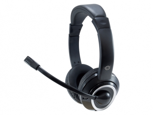 Conceptronic Auricular Polona Conexion Jack 3.5MM Microfono Flexible Control De Volumen Incluye… Negro