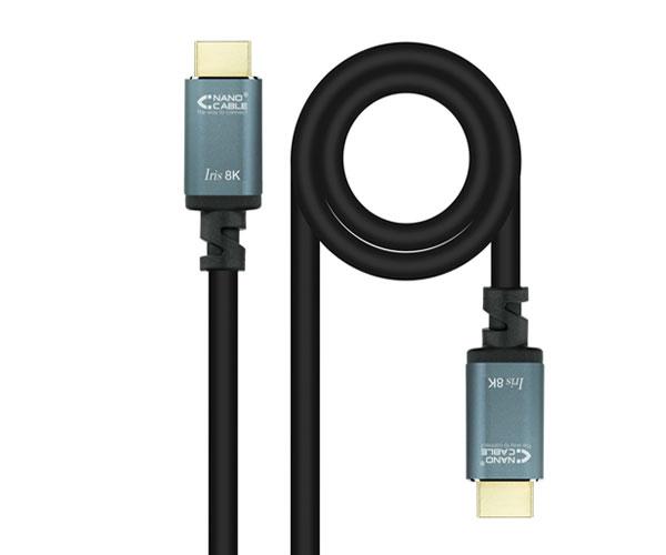 Cable HDMI 2.1  M/M / 1 metro / 8K / HDR / eARC / 48Gbps / Iris / Nanocable 10.15.8001