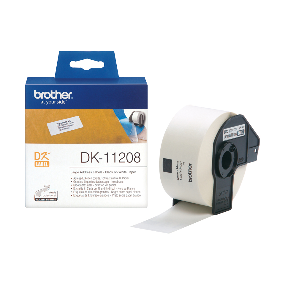 Brother Rollo de Etiquetas de 38x90mm de 400 Uds