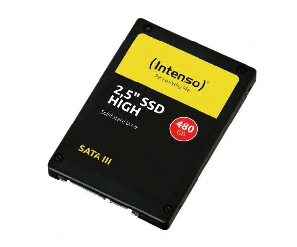 Disco duro 2.5 SSD Intenso 480Gb High Performance / 3D Nand SLC / Sata 3 / 520mb/s