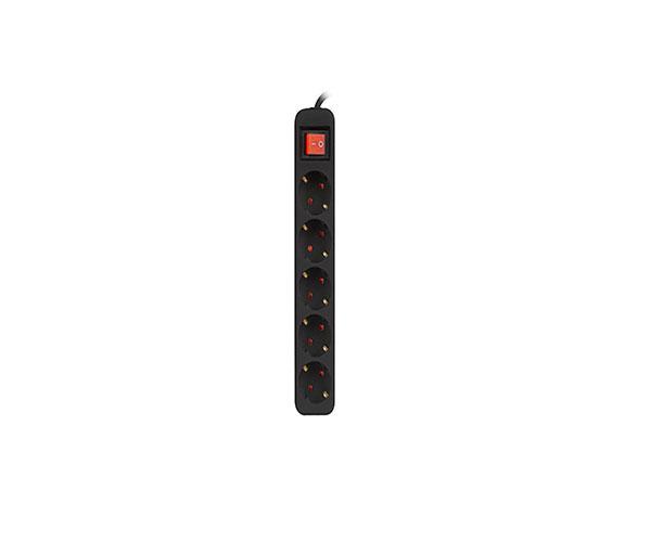 Regleta 5 tomas Lanberg / Proteccion infantil / Cable 1.5m / Negra / ps1-05f-0150-bk
