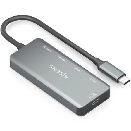 Aisens Hub USB Tipo-C A109-0946/ 2xUSB/ 2xUSB Tipo-C/ 1xUSB Tipo-C Pd Gris