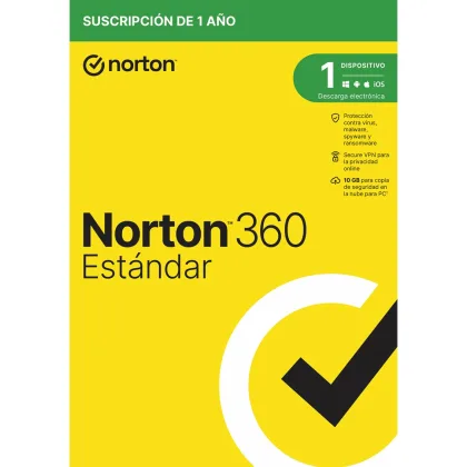 Norton Antivirus 360 standard 10gb español 1 usuario 1 dispositivo 1 año caja generic rsp…