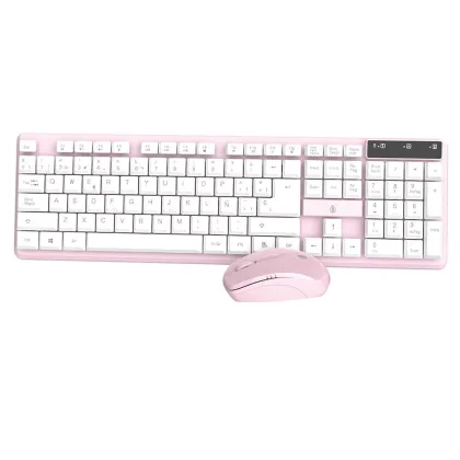 One+ Combo + Raton Inalambrico NG6029 Rosa